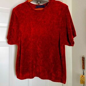 Vintage 80’s Karen Scott Chenille Short Sleeve Top